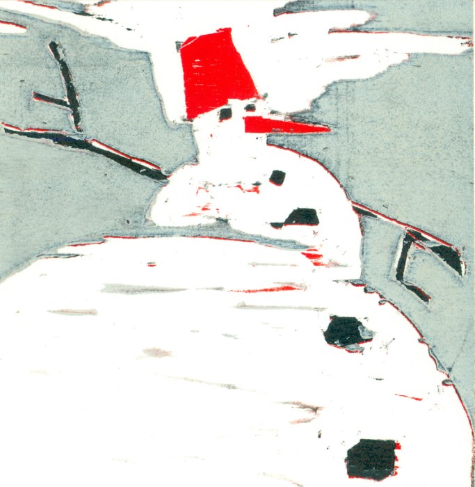 Ein gemalter Schneemann